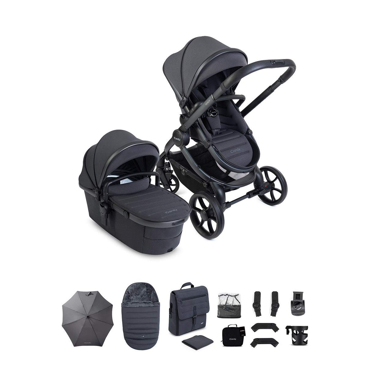 iCandy Peach 8 Complete Accessory Bundle - Grey
