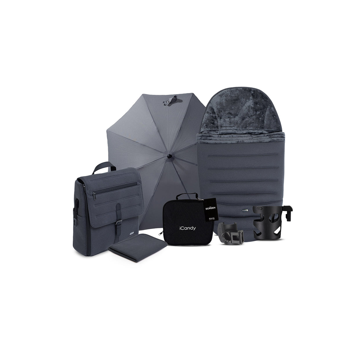 iCandy Peach 8 Complete Accessory Bundle - Grey