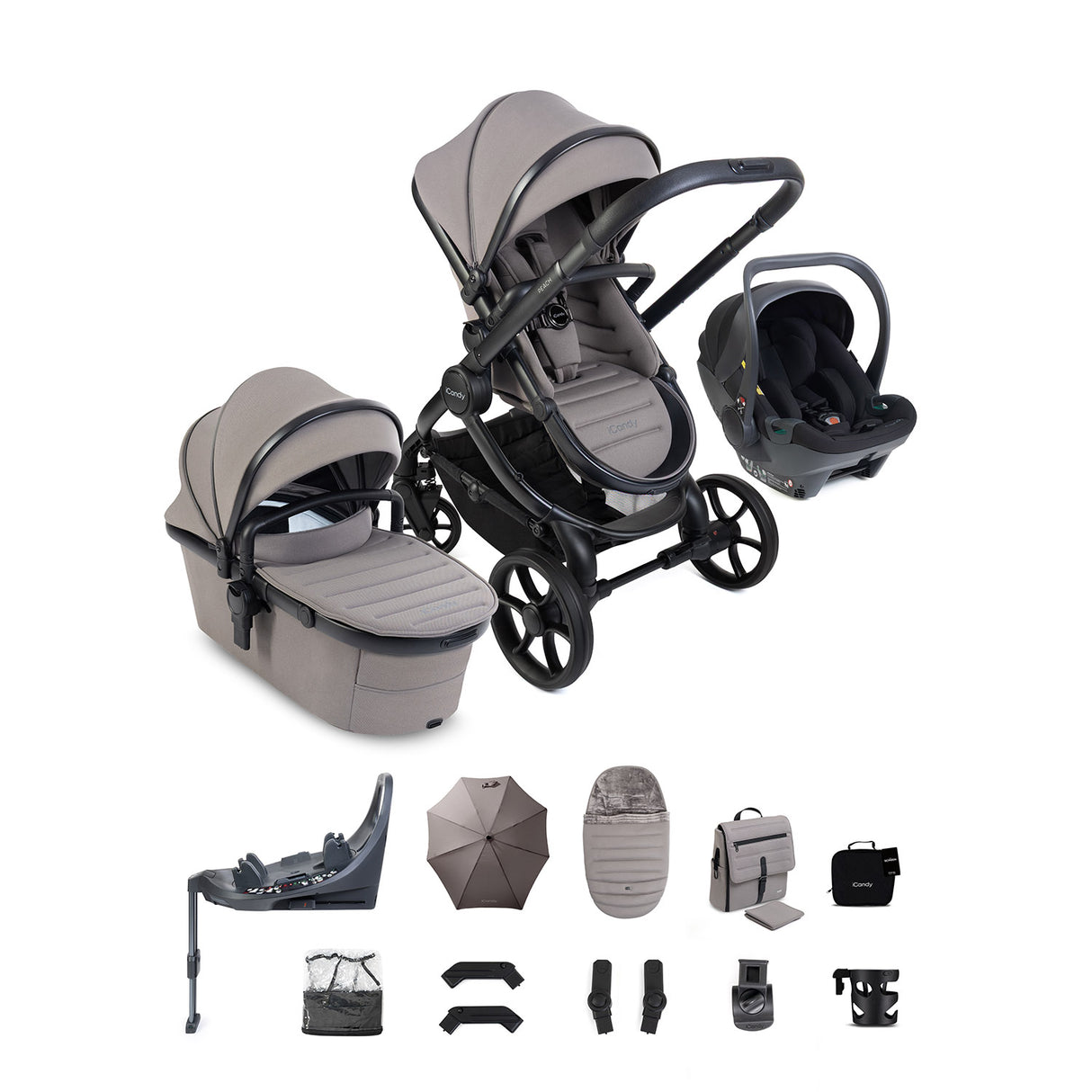 iCandy Peach 8 Cocoon 360 Car Seat & Base Bundle - Porcini