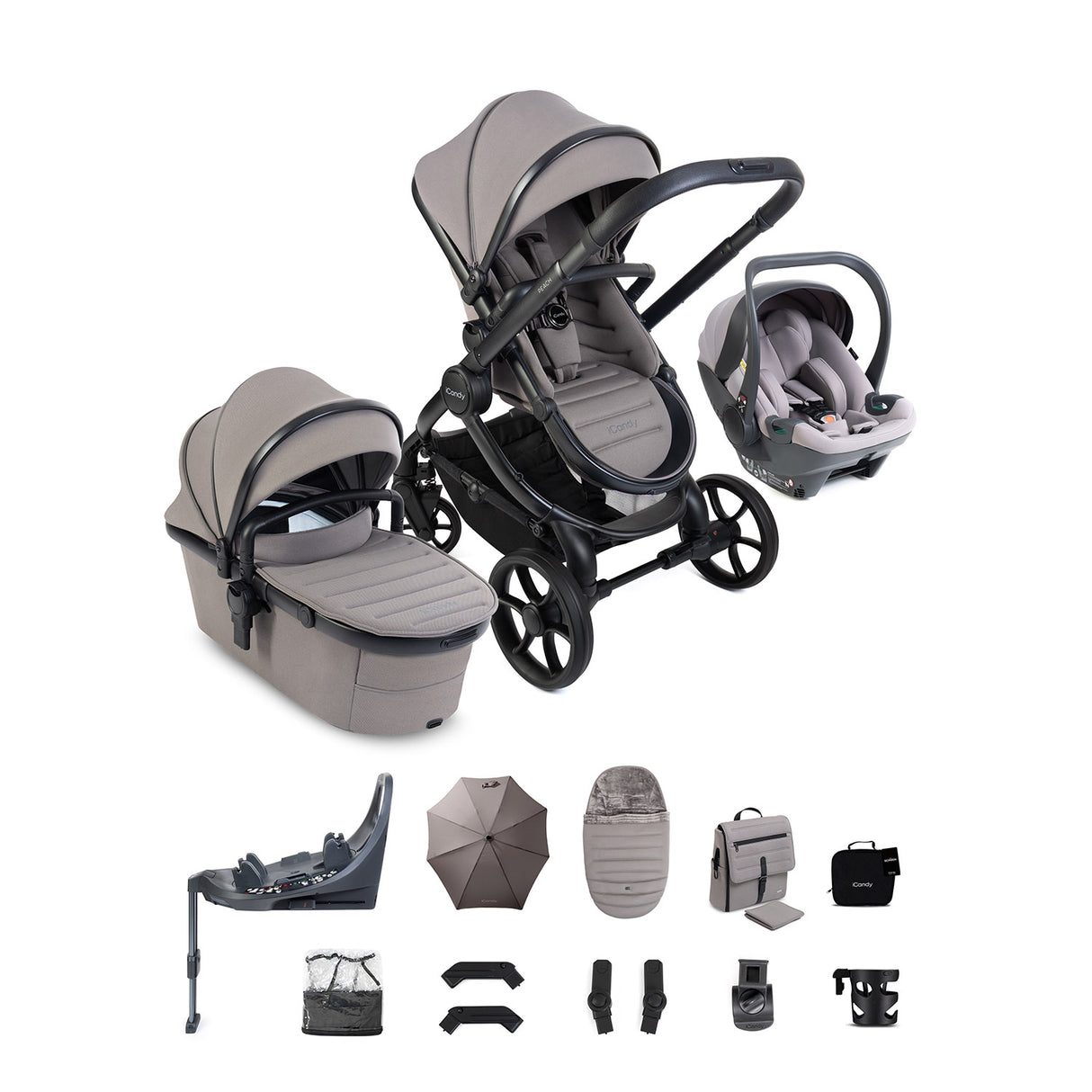 iCandy Peach 8 Cocoon 360 Car Seat & Base Bundle - Porcini