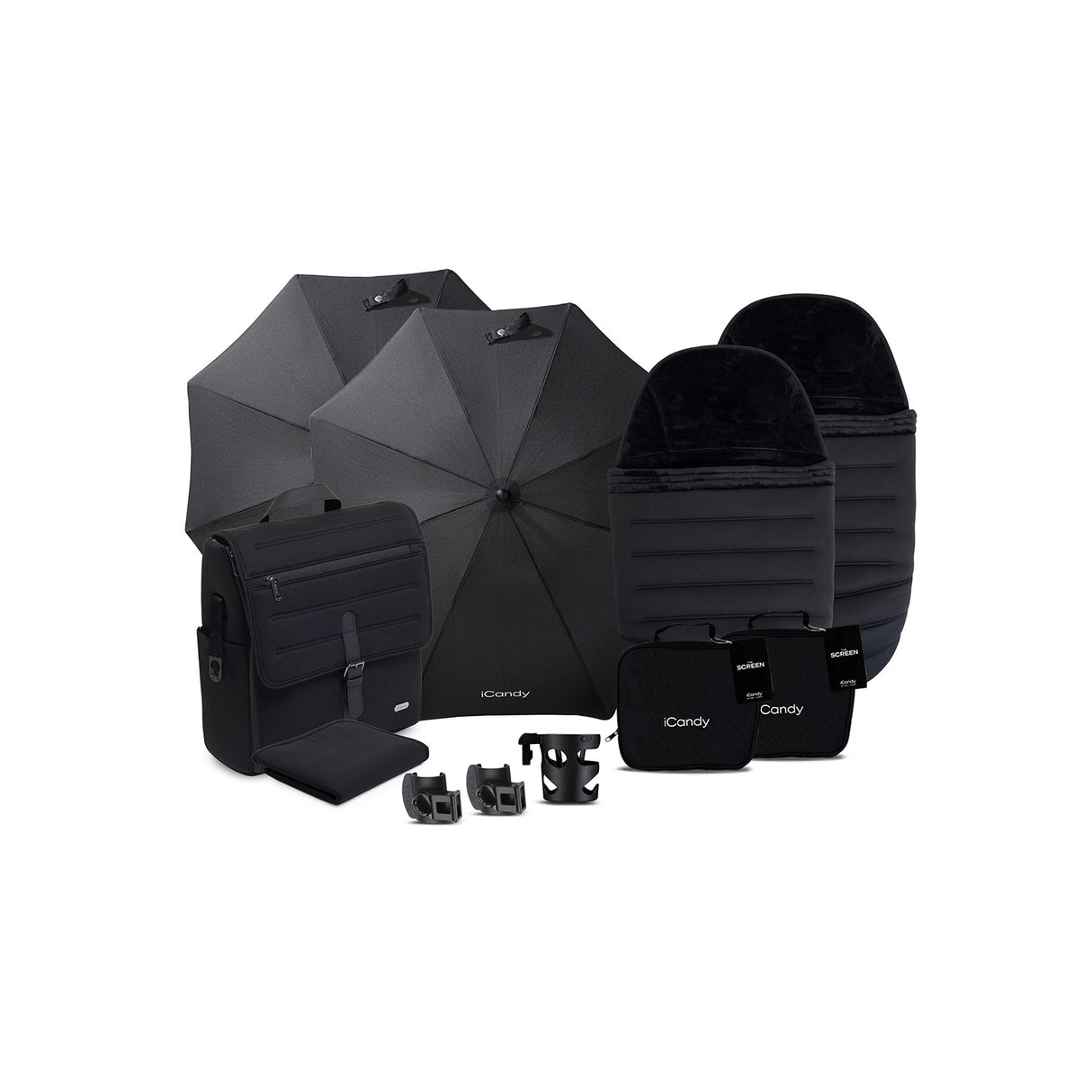 iCandy Peach 8 Double Complete Accessory Bundle - Black
