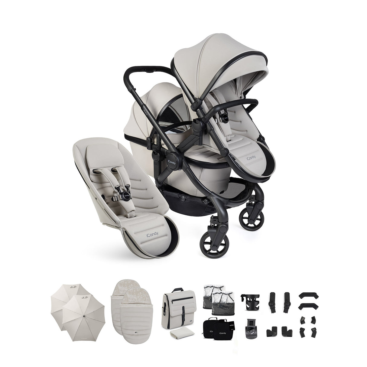 iCandy Peach 8 Double Complete Accessory Bundle - Taupe