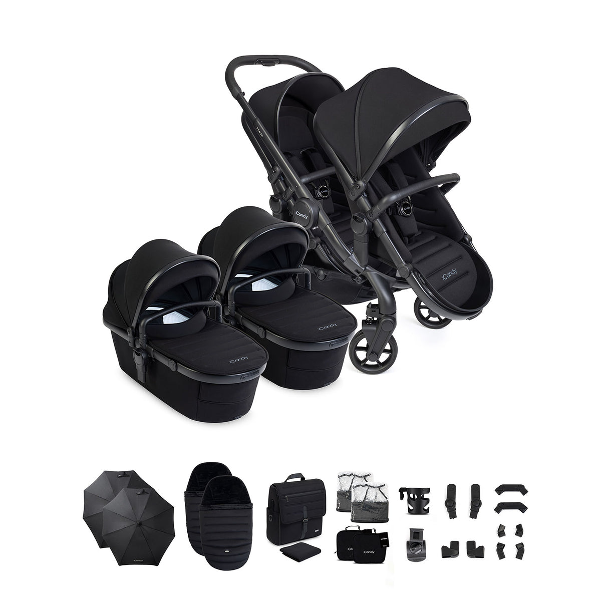 iCandy Peach 8 Twin Complete Accessory Bundle - Black