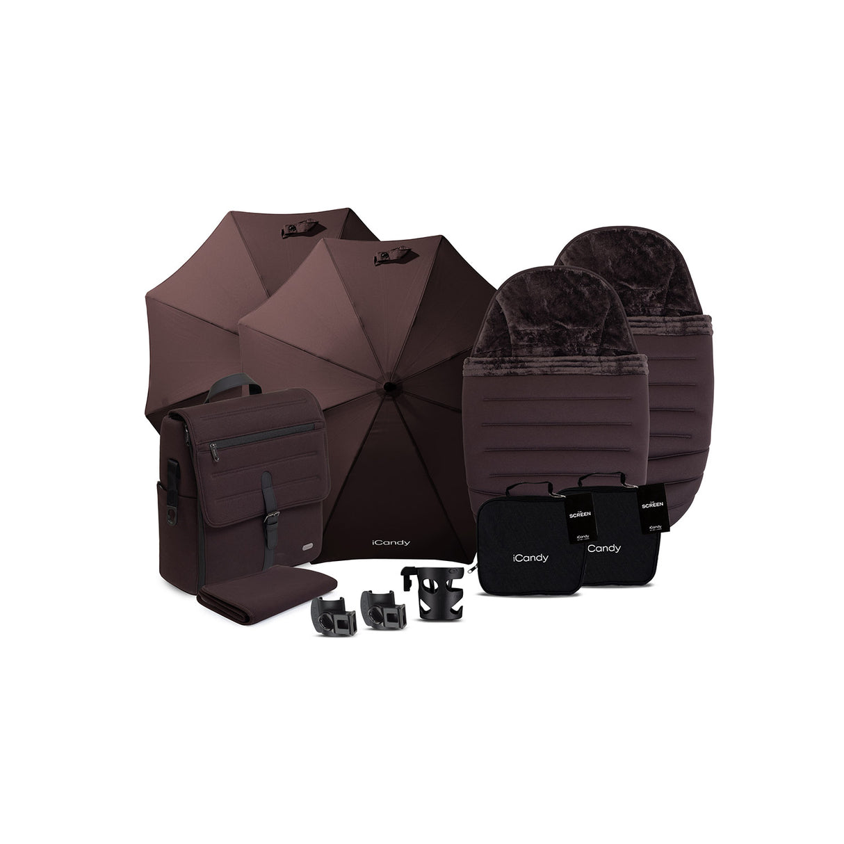 iCandy Peach 8 Editions Twin Complete Accessory Bundle - Coffee Bean