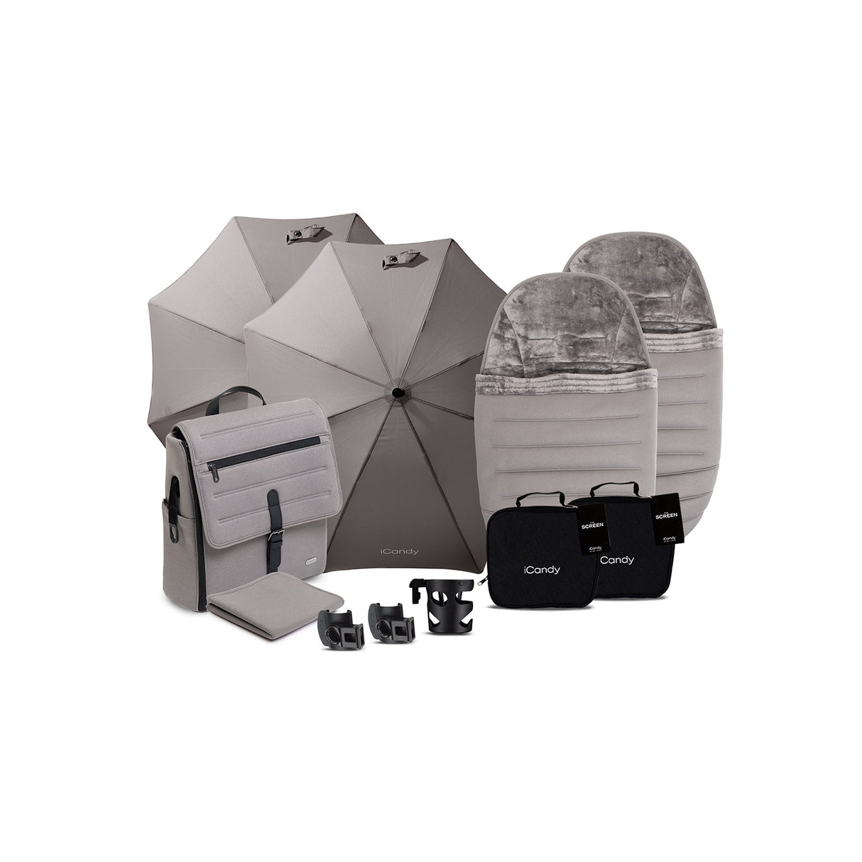 iCandy Peach 8 Twin Complete Accessory Bundle - Porcini
