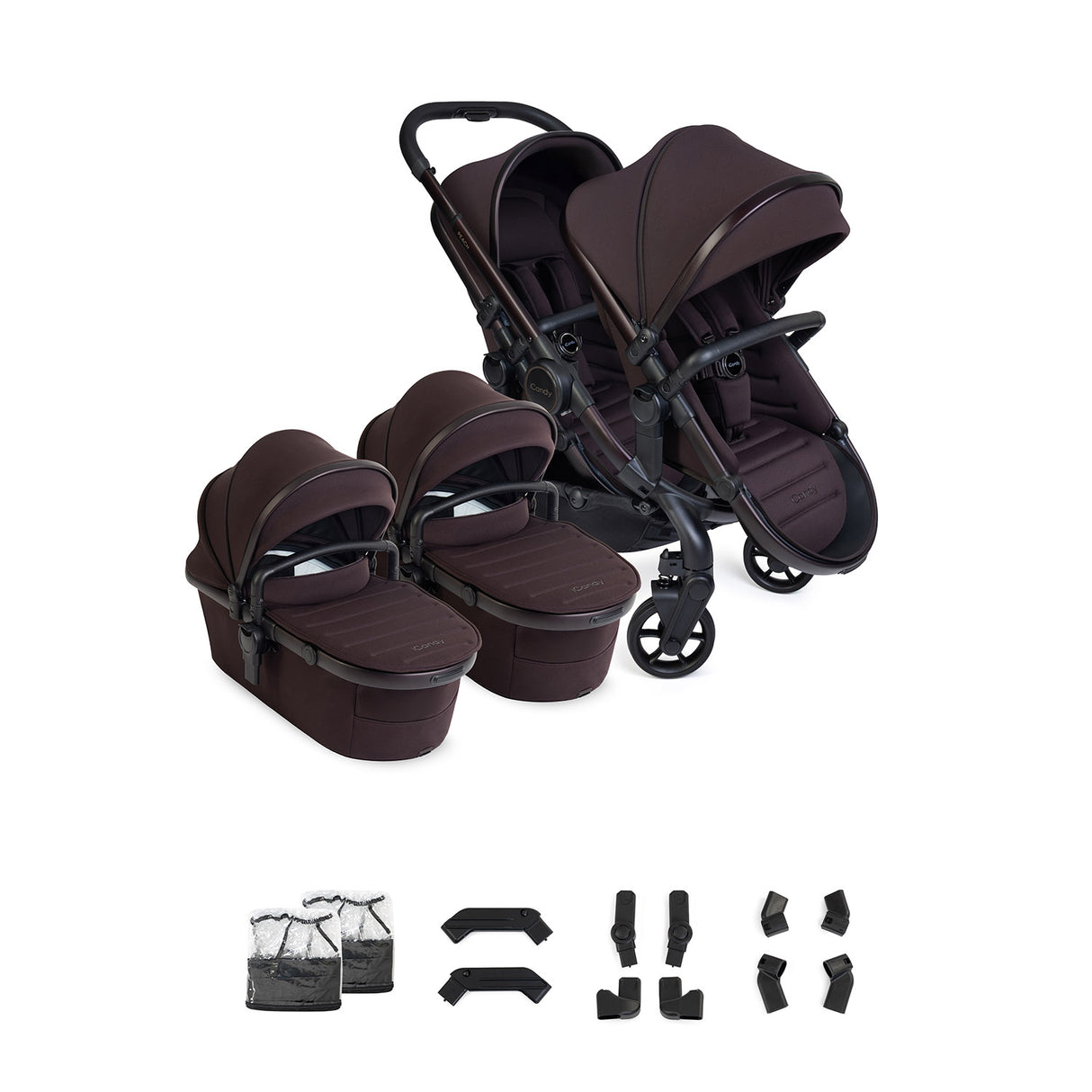 iCandy Peach 8 Editions Twin Pushchair & Carrycot Combo - Coffee Bean
