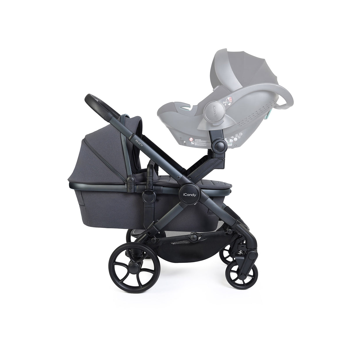 iCandy Peach 8 Twin Pushchair & Carrycot Combo - Grey