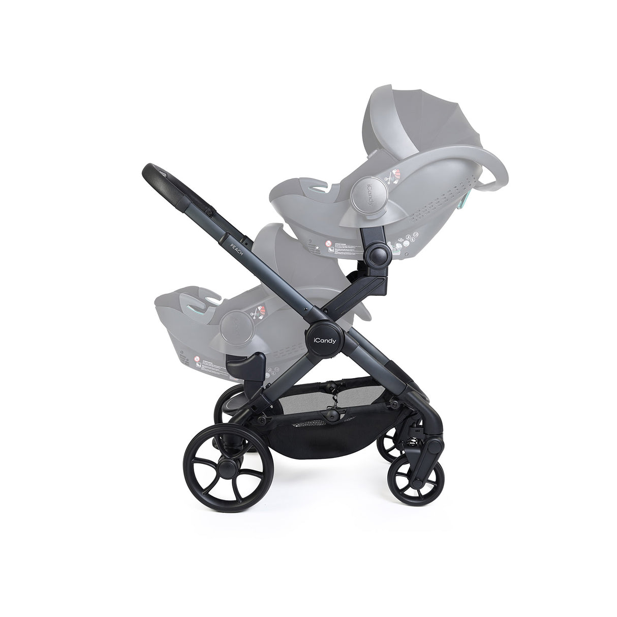 iCandy Peach 8 Twin Pushchair & Carrycot Combo - Grey