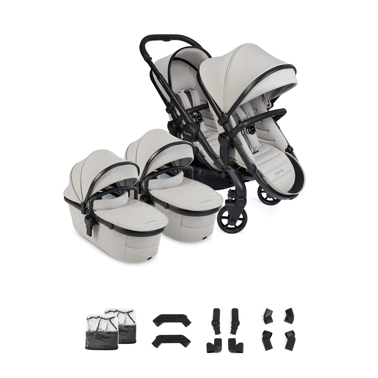 iCandy Peach 8 Twin Pushchair & Carrycot Combo - Taupe