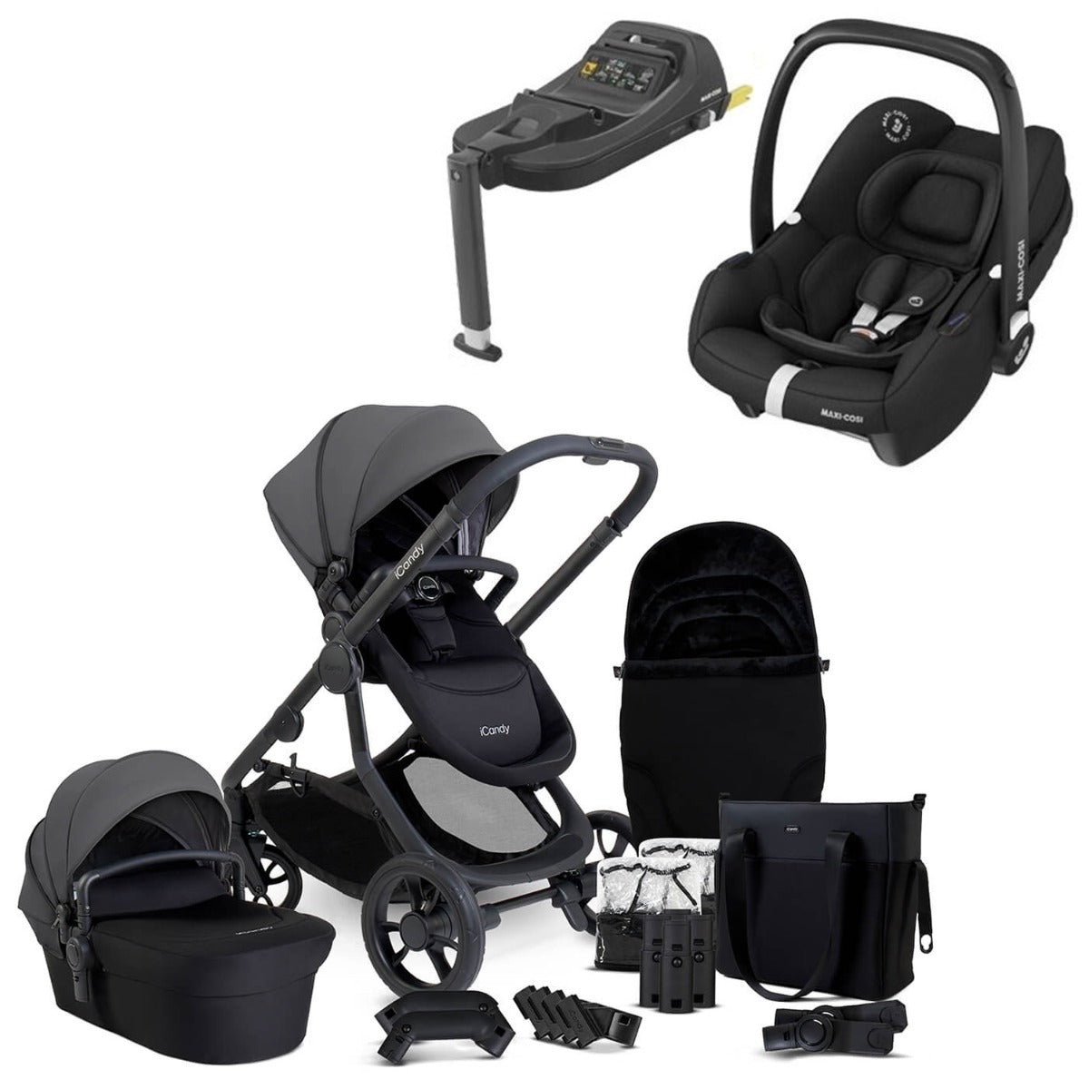 iCandy Orange 4 Travel System Bundle with Maxi-Cosi Cabriofix i-Size & Base - Fossil