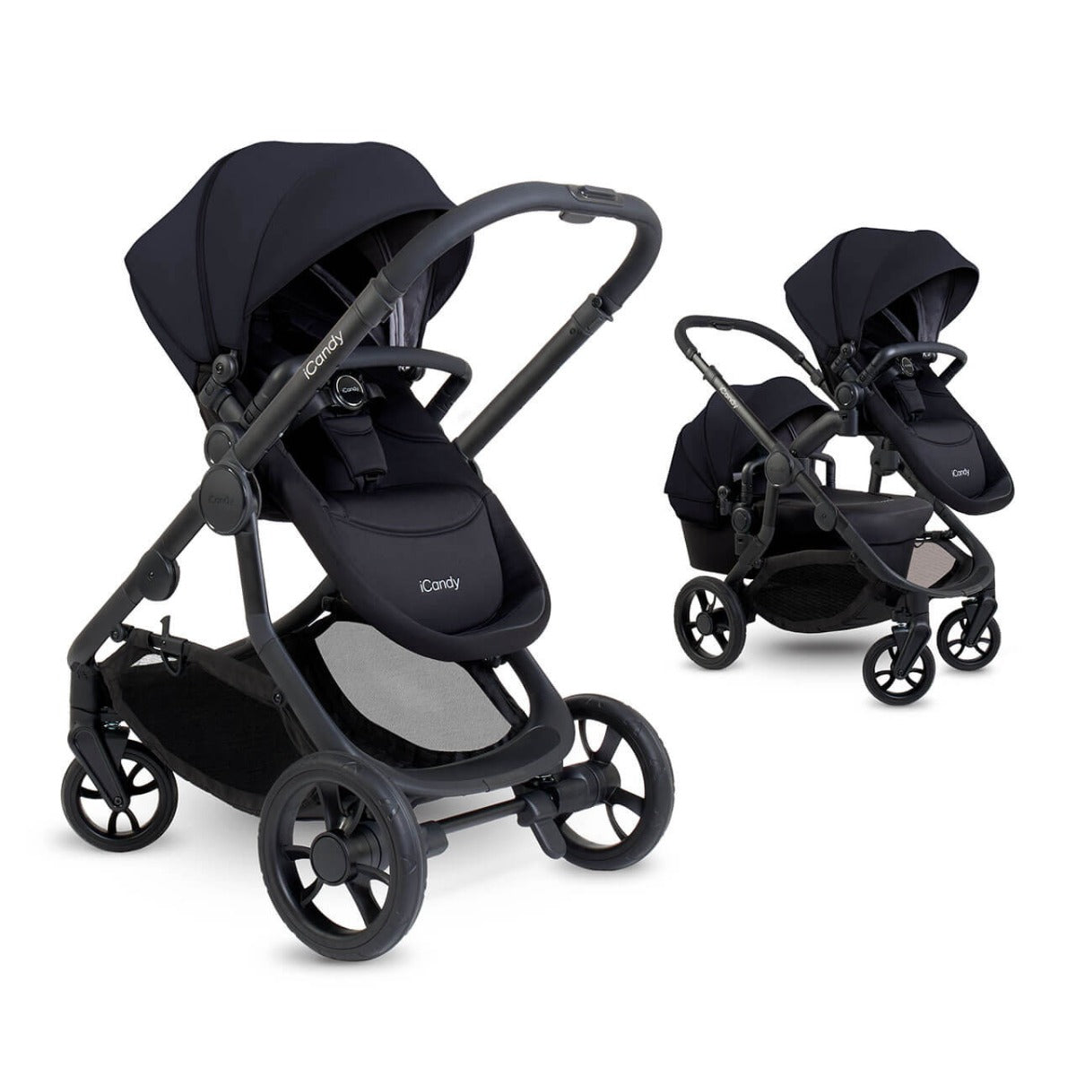 iCandy Orange 4 Travel System Bundle with Maxi-Cosi Pebble 360 Pro2 & Rotating Base - Black Edition