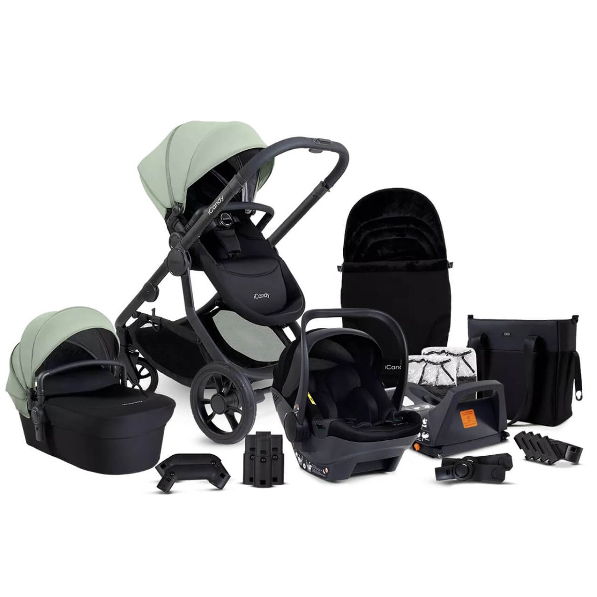 iCandy Orange 4 Travel System Bundle with Cocoon & Base - Pistachio
