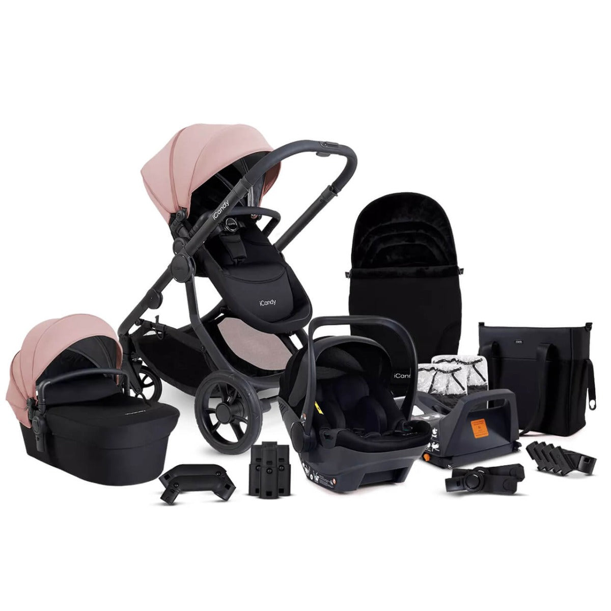 iCandy Orange 4 Travel System Bundle with Cocoon & Base - Rose
