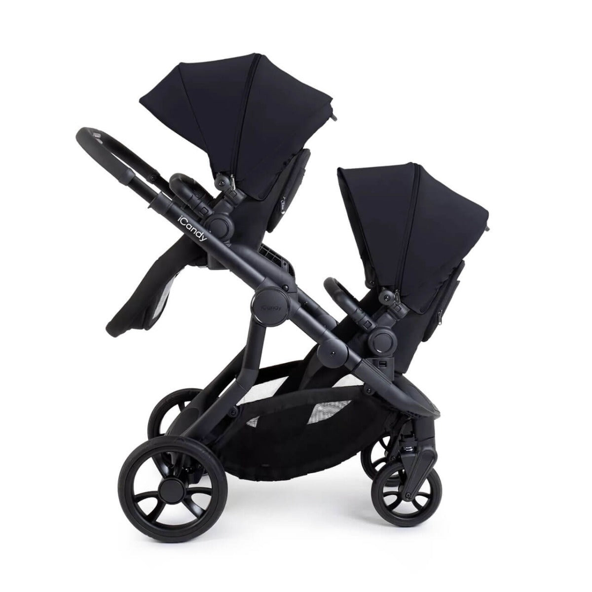 iCandy Orange 4 Double Pushchair with Complete Accessory Bundle - Black Edition