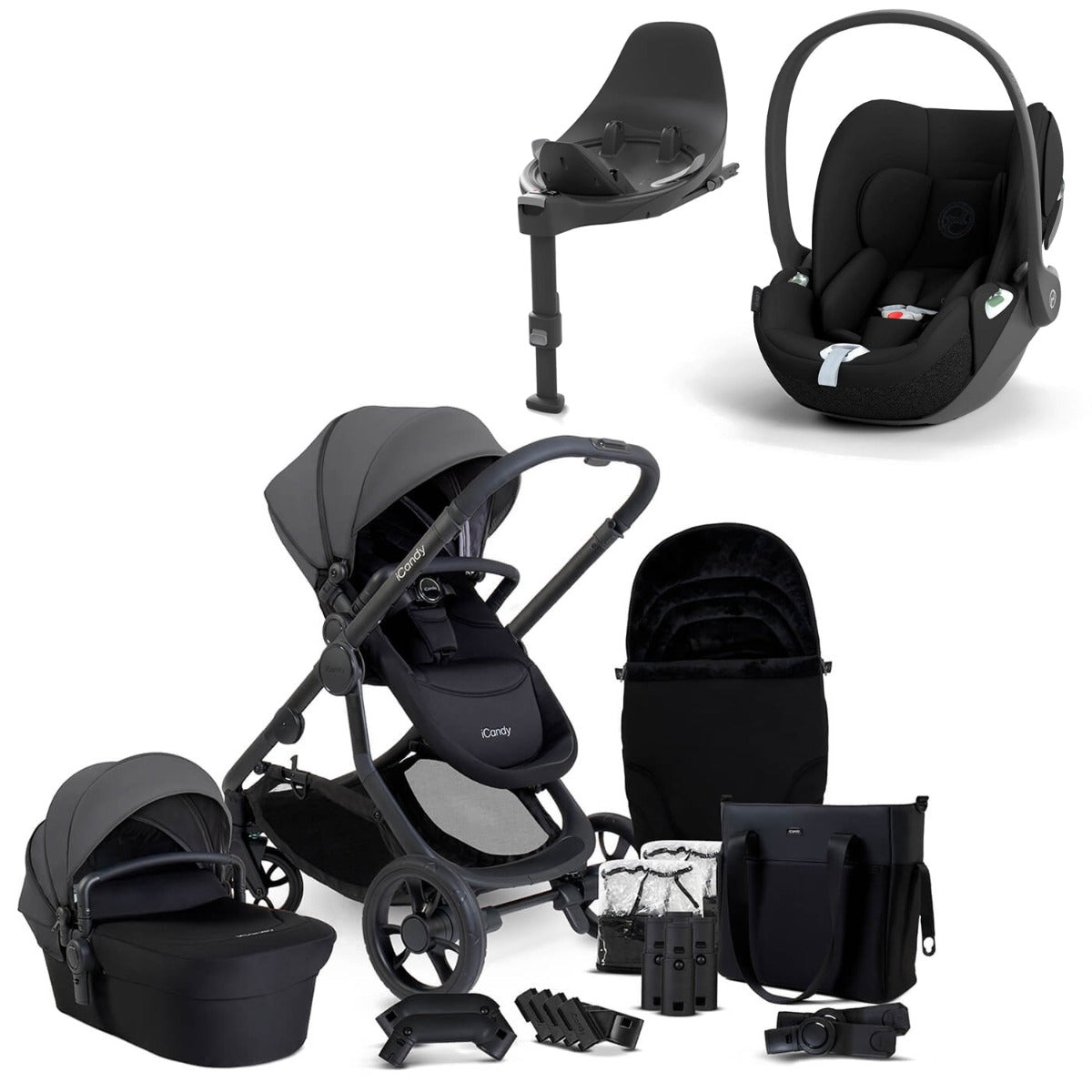 iCandy Orange 4 Travel System Bundle with Cybex Cloud T & Rotating Base - Fossil