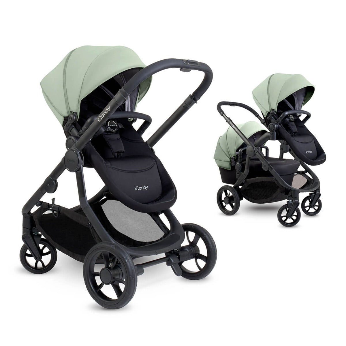 iCandy Orange 4 Double Pushchair with Complete Accessory Bundle - Pistachio