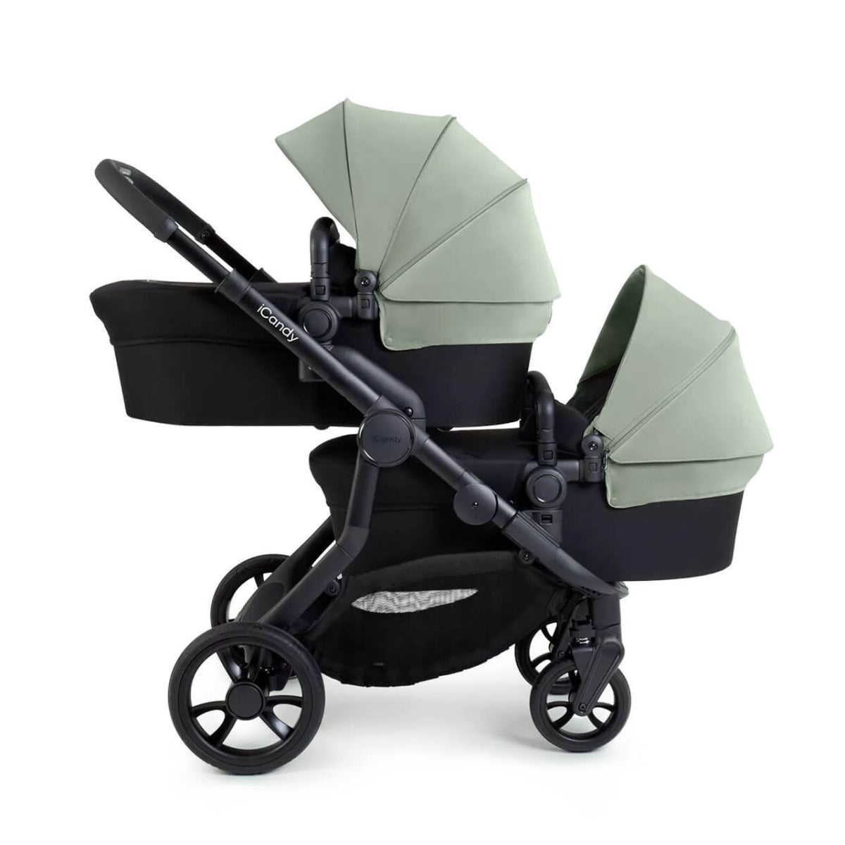 iCandy Orange 4 Twin Pushchair with Complete Accessory Bundle - Pistachio