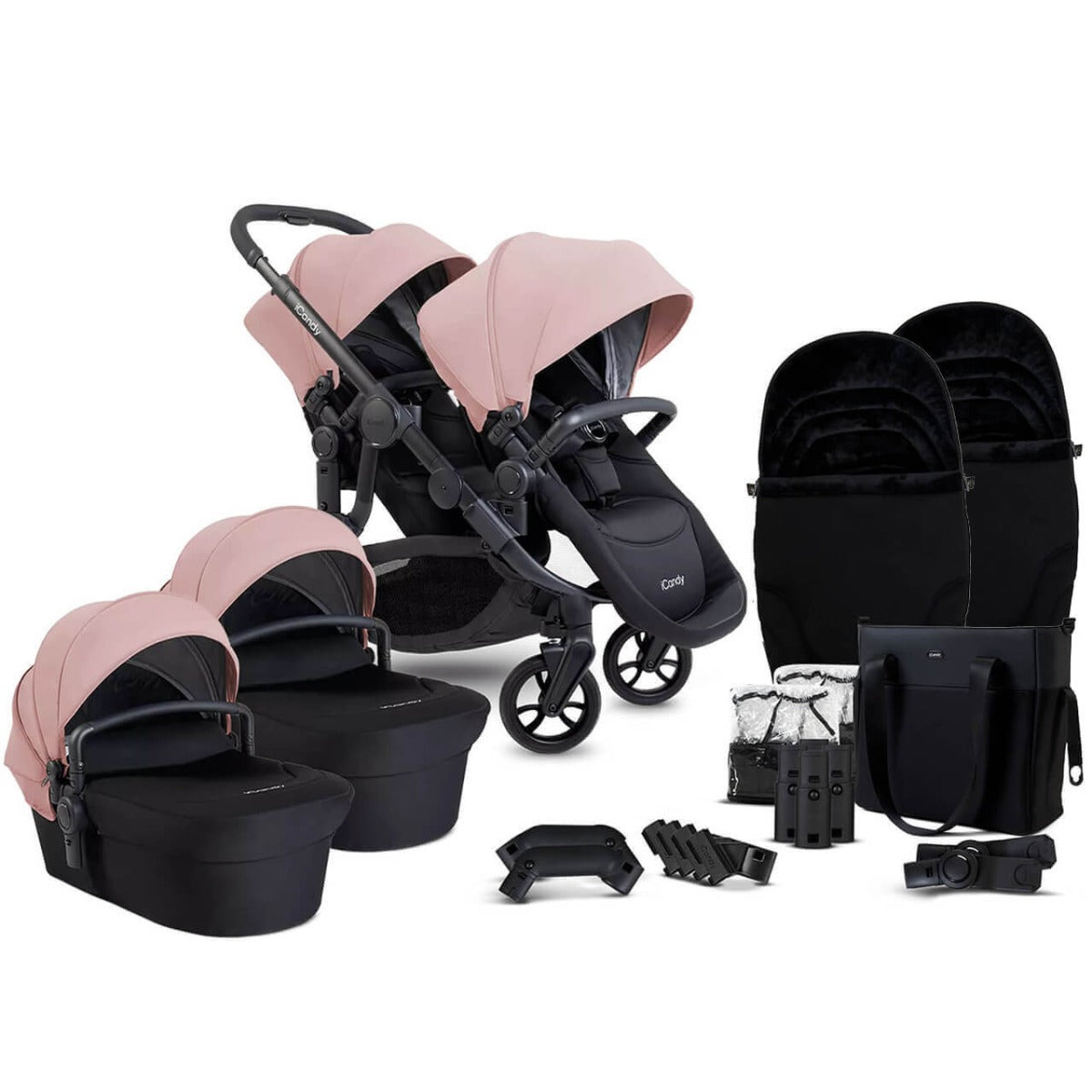 iCandy Orange 4 Twin Cocoon i-Size Complete Travel System Bundle - Rose