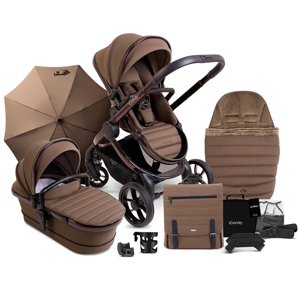 iCandy Peach 7 Travel System Bundle with Maxi-Cosi Cabriofix iSize Car Seat & Base - Coco
