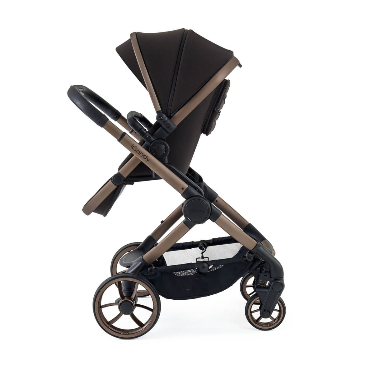 iCandy Peach 7 Travel System Bundle with Cybex Cloud T iSize Car Seat & Base - Pecan
