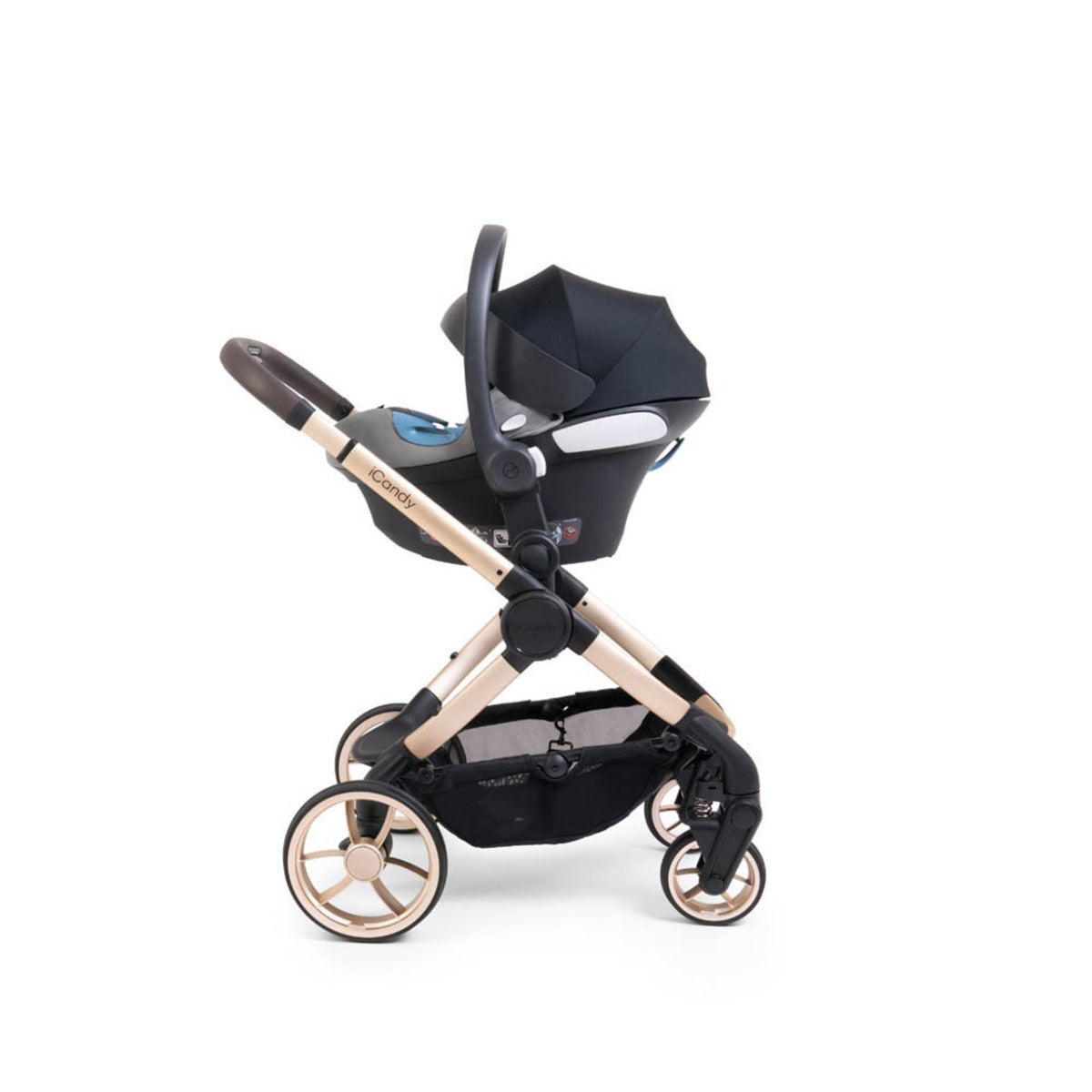 iCandy Peach 7 Travel System Bundle with Maxi-Cosi Cabriofix iSize Car Seat & Base - Biscotti