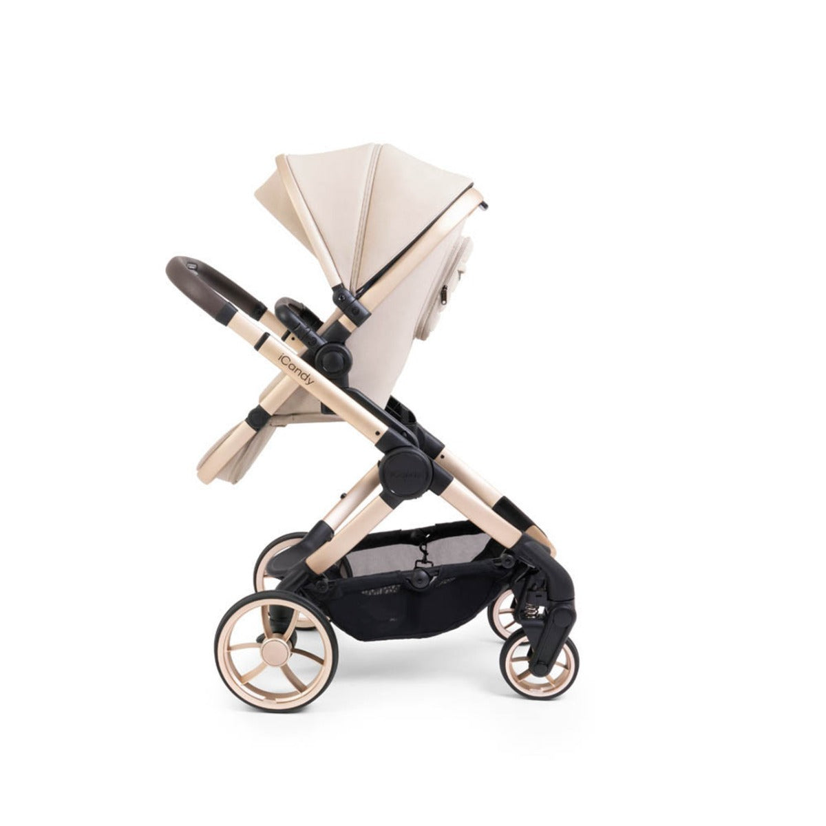 iCandy Peach 7 Travel System Bundle with Cybex Cloud T iSize Car Seat & Base - Biscotti