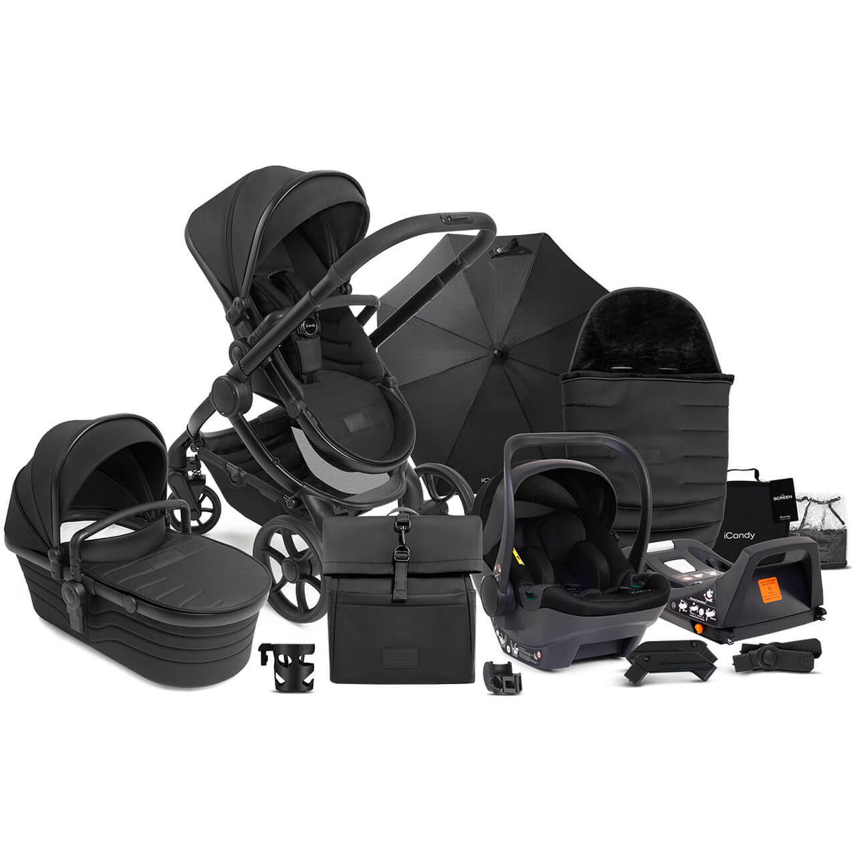 iCandy Peach 7 STUDIO Travel System Bundle with Cocoon i-Size Car Seat & Base - Zenith