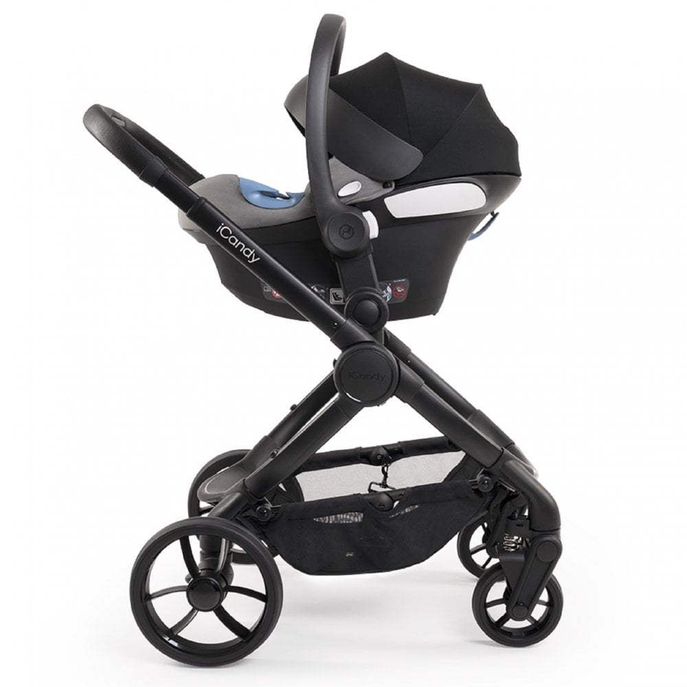 iCandy Peach 7 Travel System Bundle with Cocoon i-Size Car Seat & Base - Black Edition