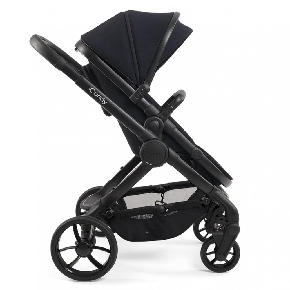 iCandy Peach 7 Travel System Bundle with Maxi-Cosi Pebble 360 iSize Car Seat & Base - Black Edition