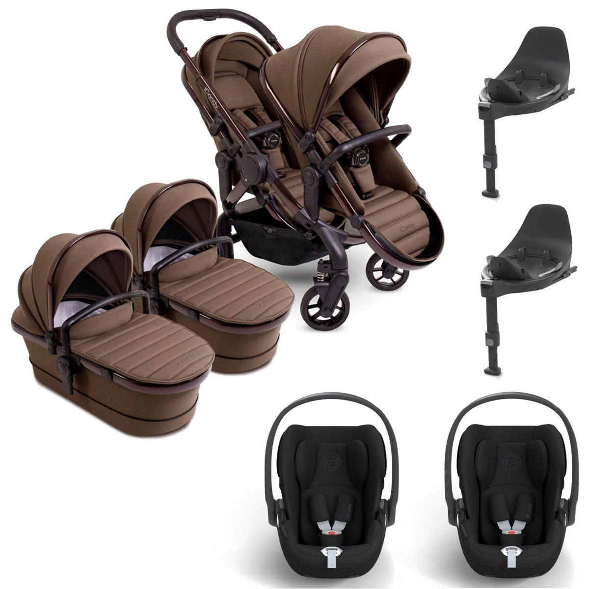 iCandy Peach 7 Twin Cybex Cloud T Travel System Bundle - Coco