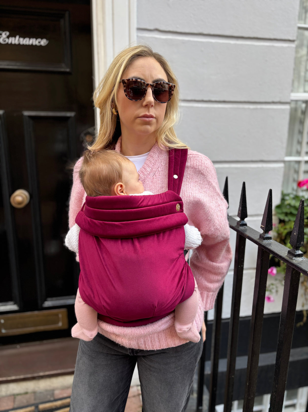 Velvet Baby Carrier - Velvet Cherry