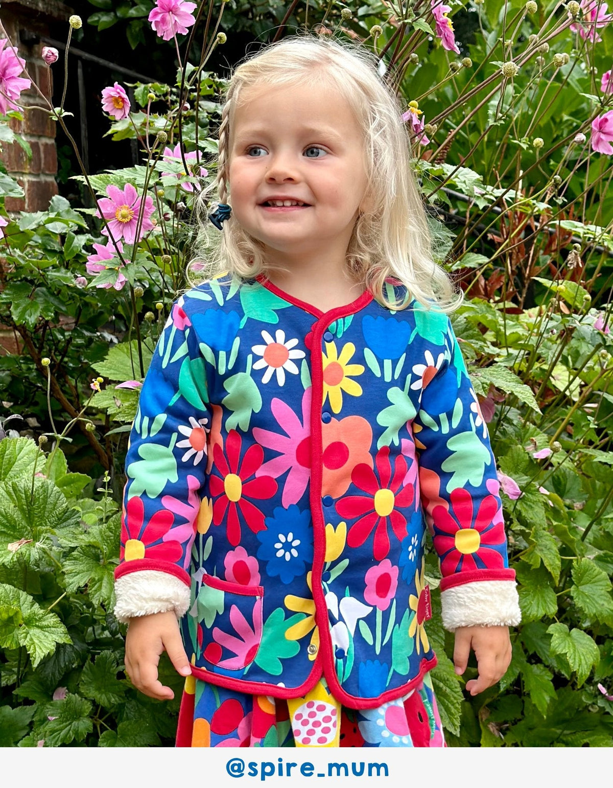 Toby Tiger Organic Bold Floral Reversible Jacket