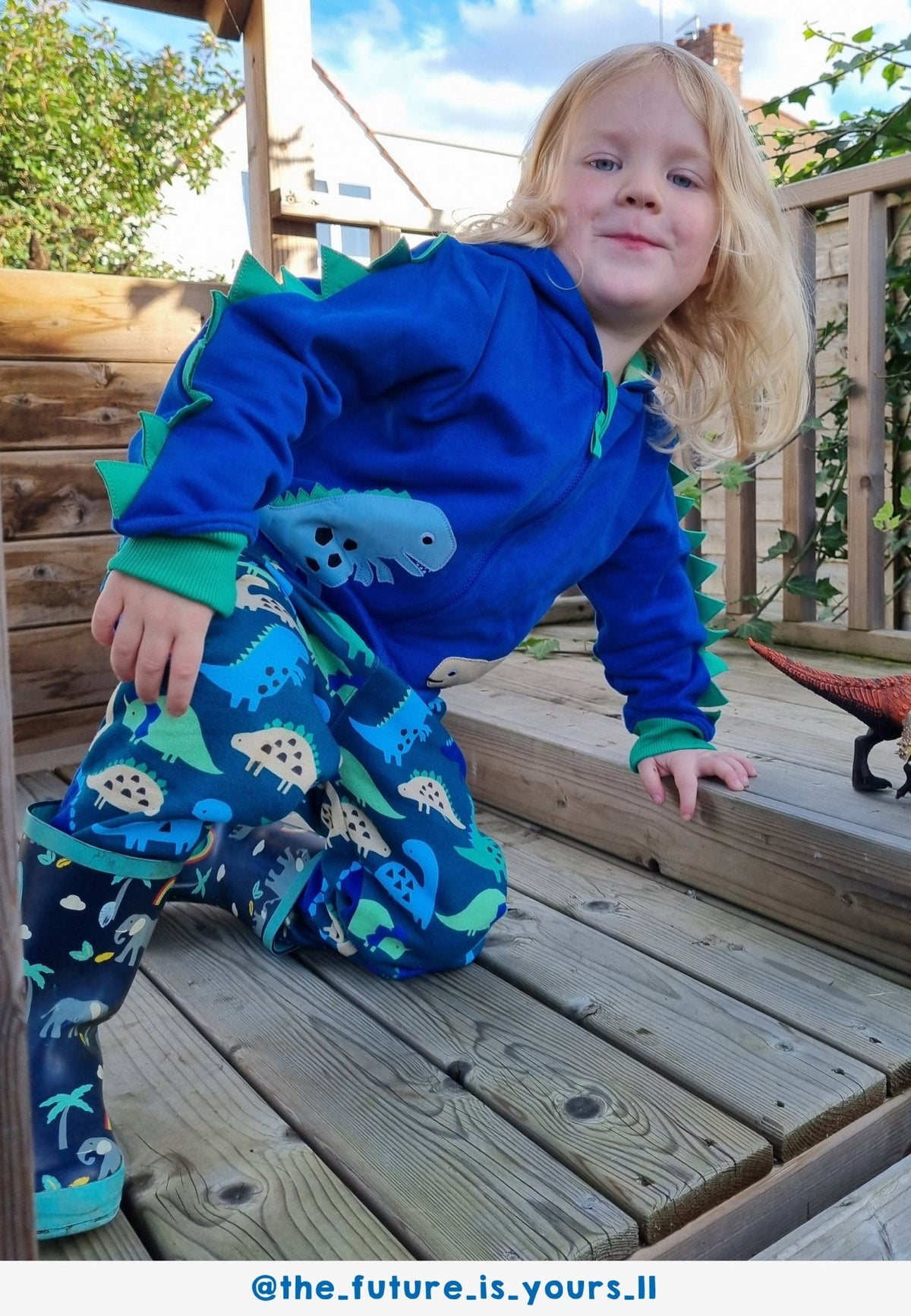 Toby Tiger Organic Tonal Dinosaur Print Joggers