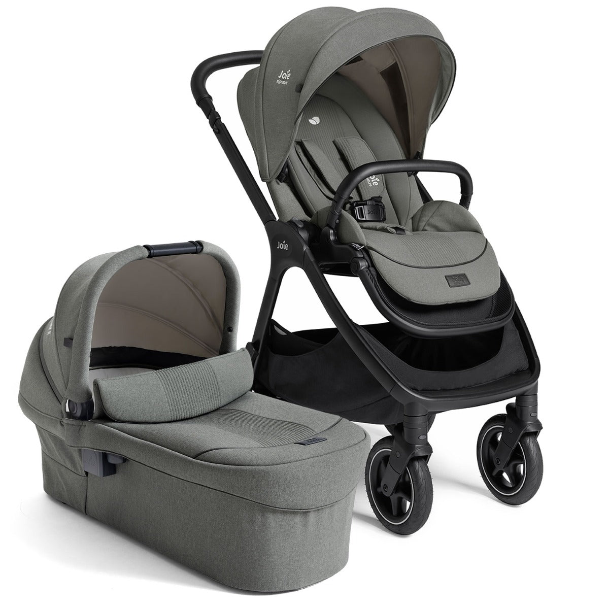 Joie Finiti Signature Pushchair & Ramble XL Carrycot - Evergreen