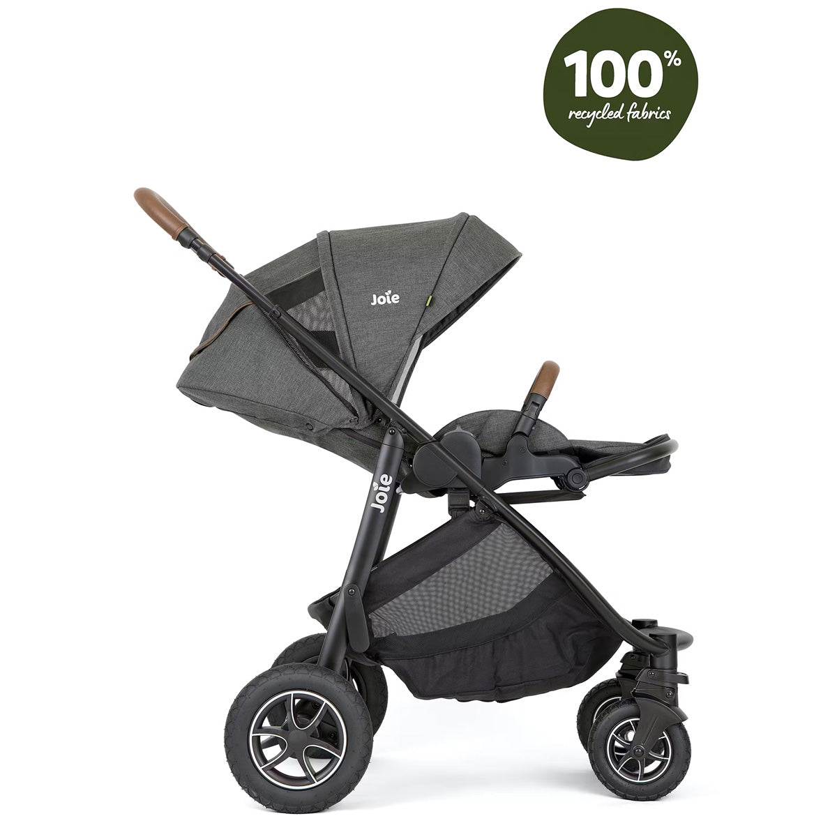 Joie Versatrax Trio Travel System Bundle - Shell Grey