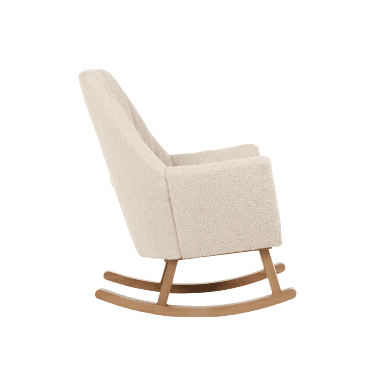 Tutti Bambini Jonah Luxe Rocking Chair & Foot Stool - Boucle Mushroom - Mushroom