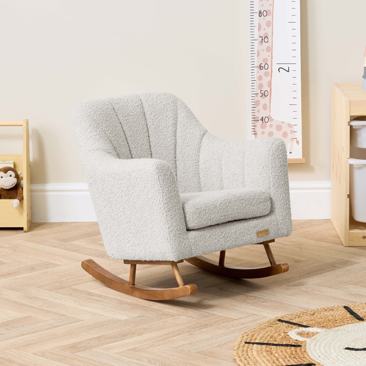 Tutti Bambini Jonah Mini Me Children's Rocking Chair - Boucle Mushroom