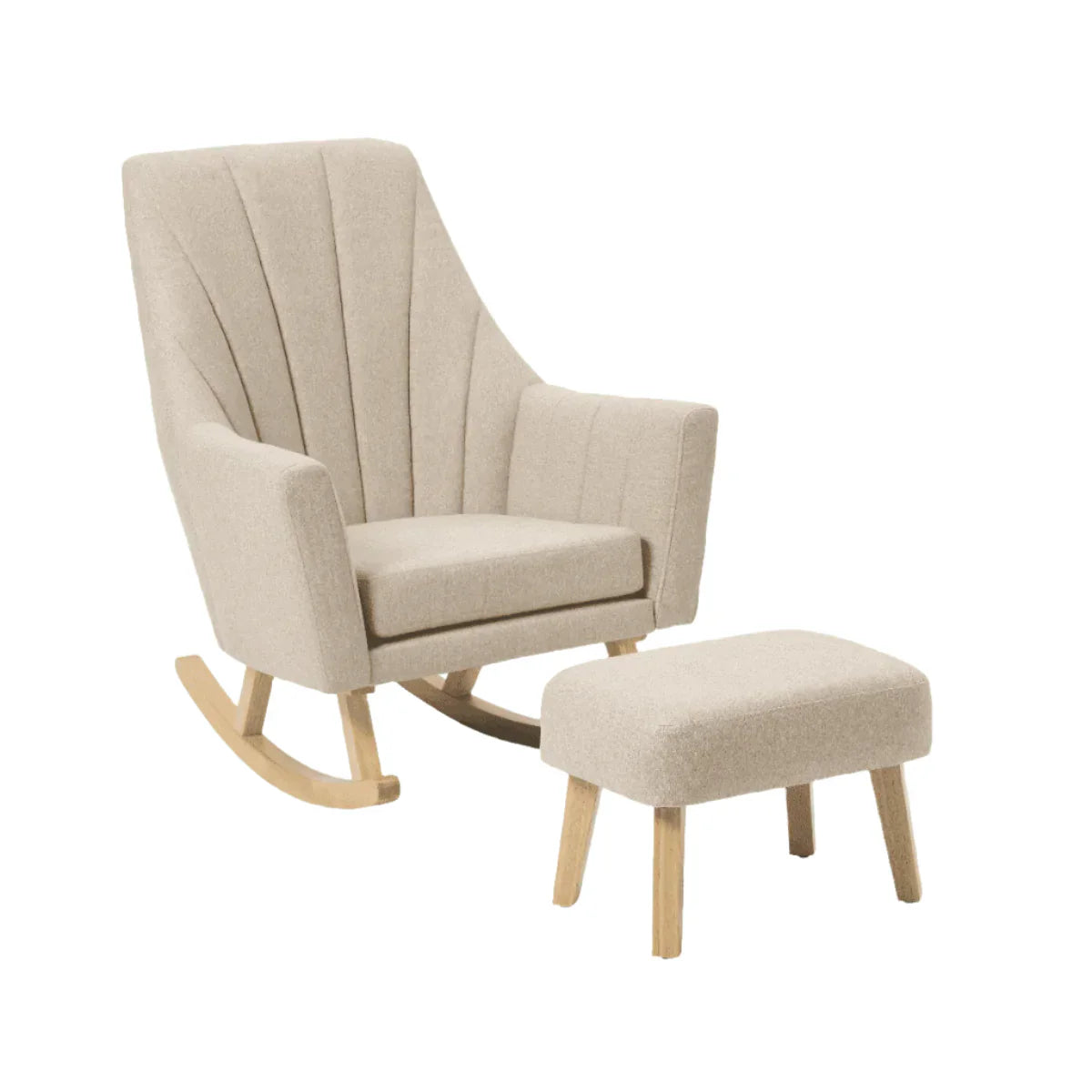 Tutti Bambini Jonah Rocking Chair & Foot Stool - Stone