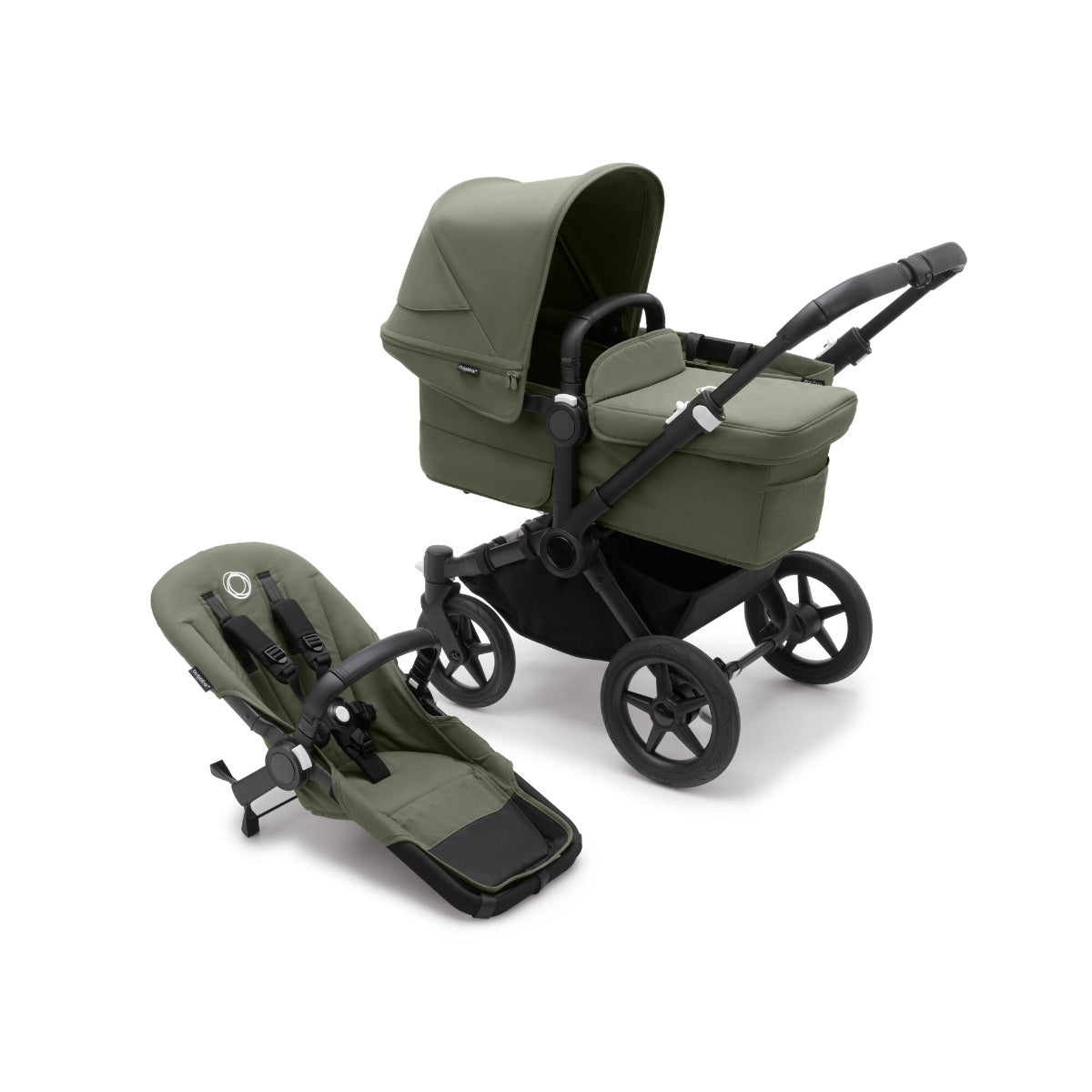 Bugaboo Donkey 5 Mono Ultimate Cybex Cloud T Travel System Bundle - Forest Green