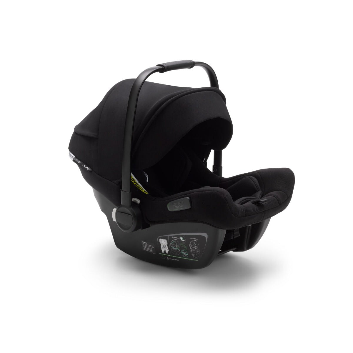 Bugaboo Owl by Nuna + Turtle Air + 360 Rotating Base - Mineral Washed Black