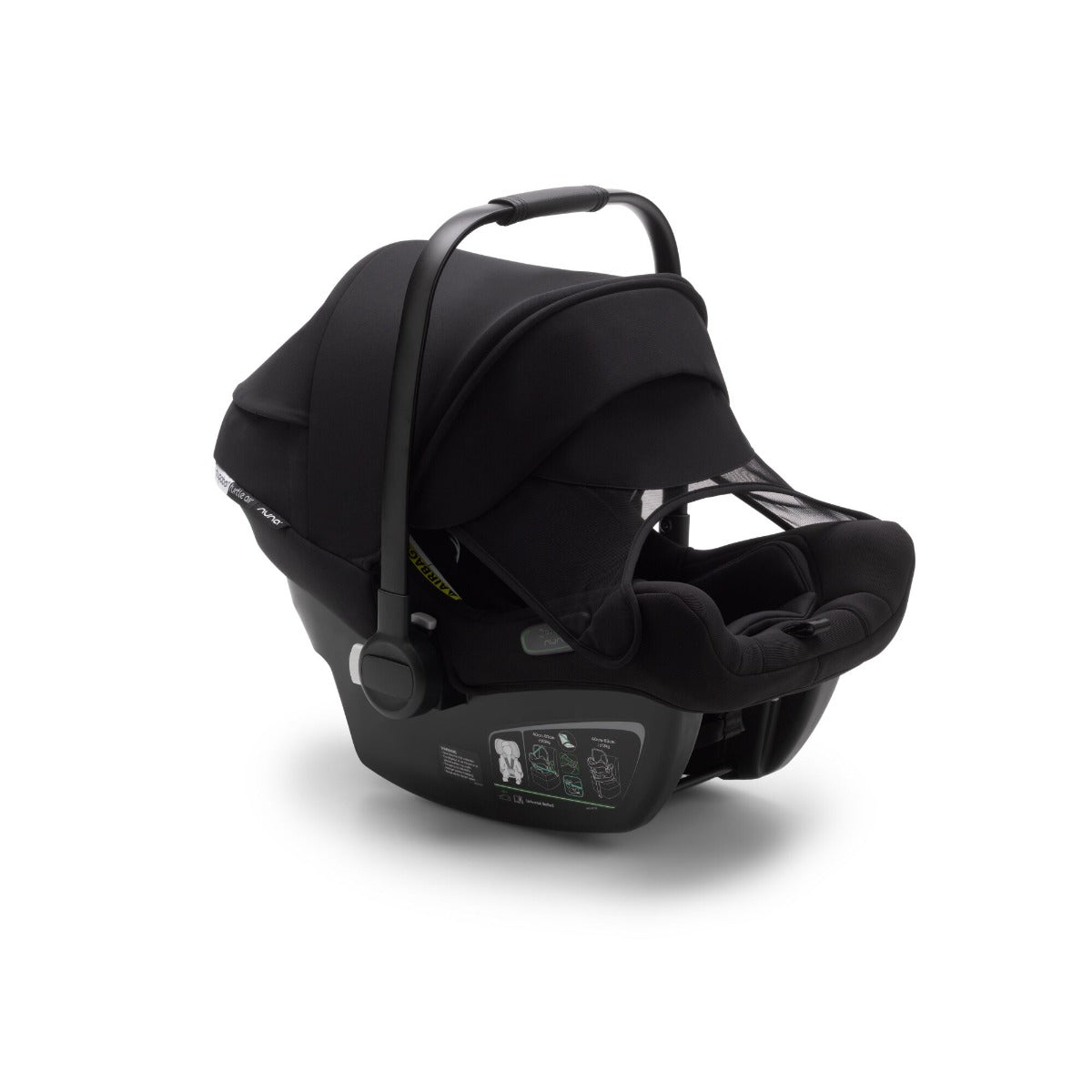 Bugaboo Owl by Nuna + Turtle Air + 360 Rotating Base - Mineral Washed Black