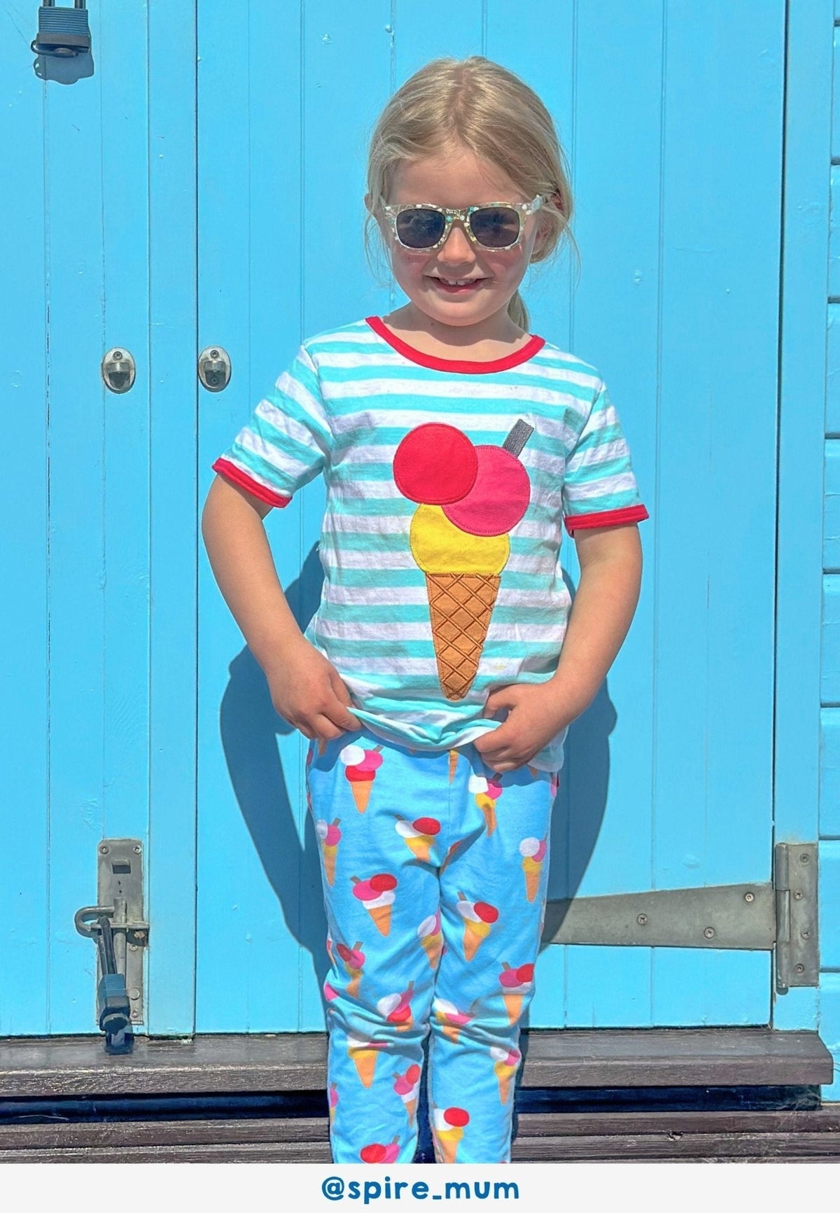 Toby Tiger Organic Ice Cream Cones Print Leggings