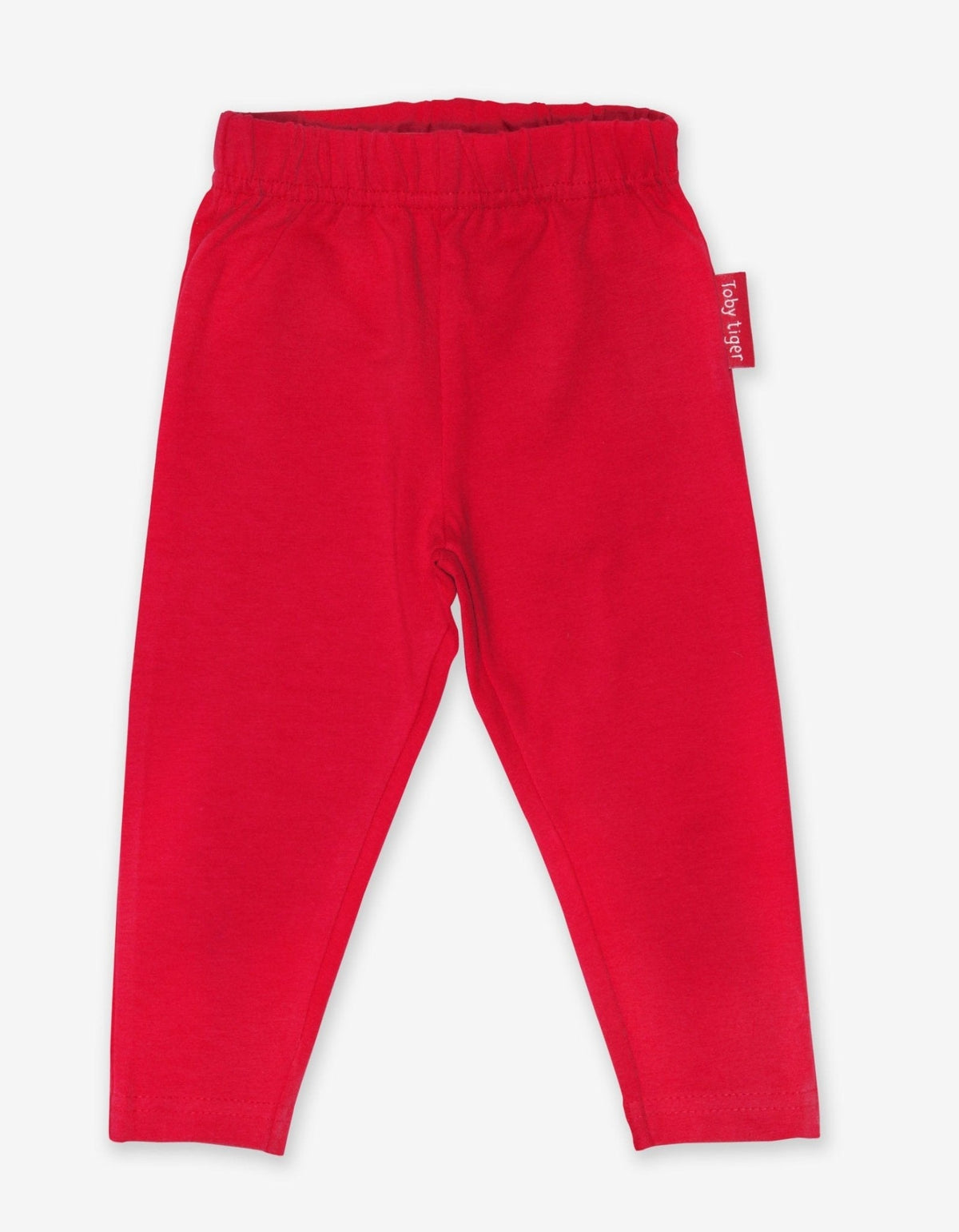 Toby Tiger Organic Red Basic Leggings