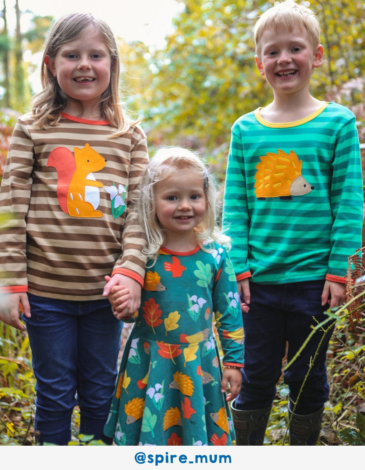 Toby Tiger Organic Squirrel Applique Long-Sleeved T-Shirt