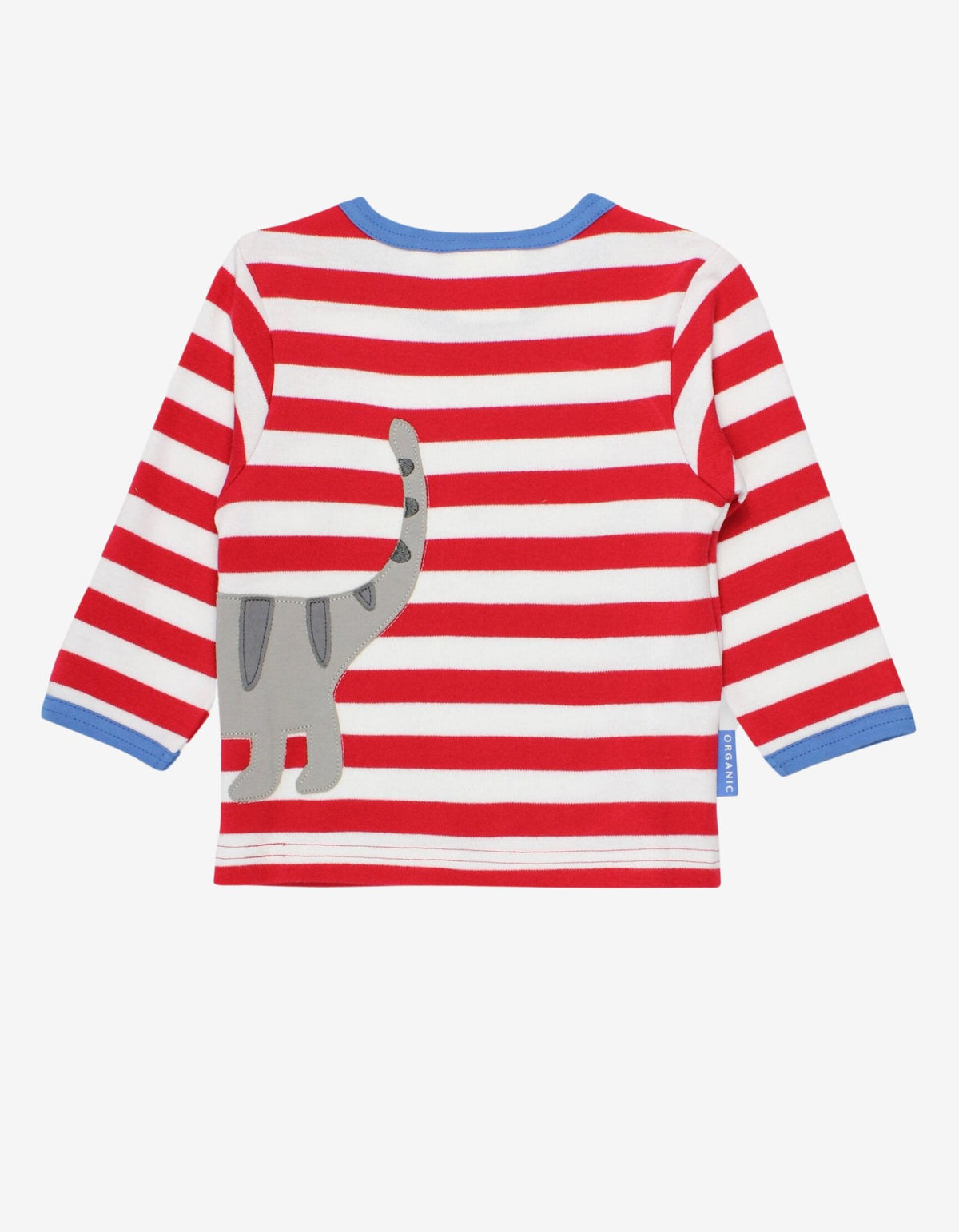 Toby Tiger Organic Tabby Cat Applique Long-Sleeved T-Shirt