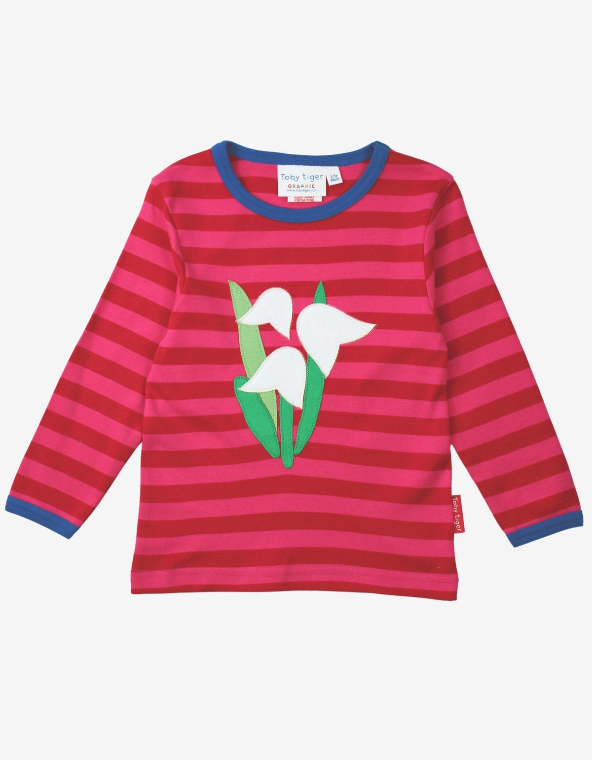 Toby Tiger Organic Snowdrop Applique Long-Sleeved T-Shirt