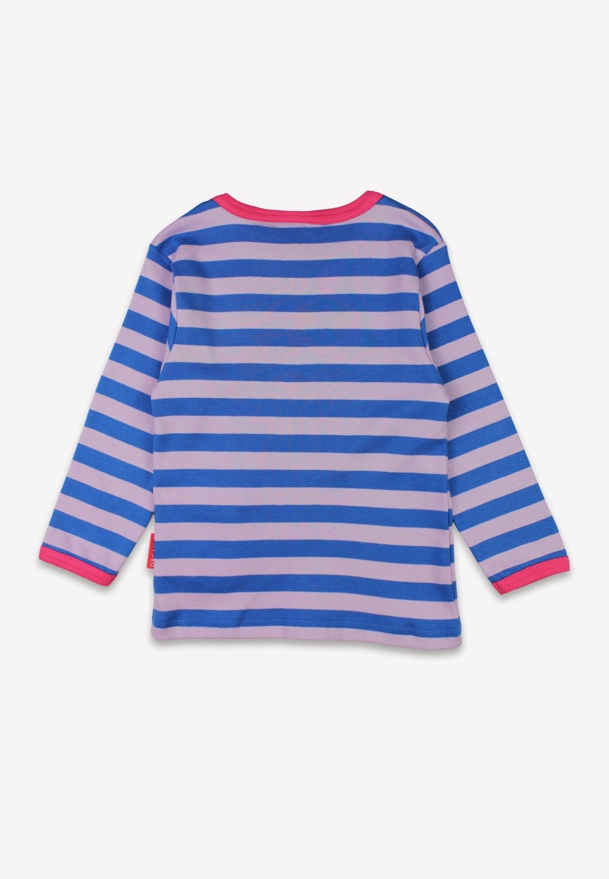 Toby Tiger Organic Striped Daisy Applique Long-Sleeved T-Shirt