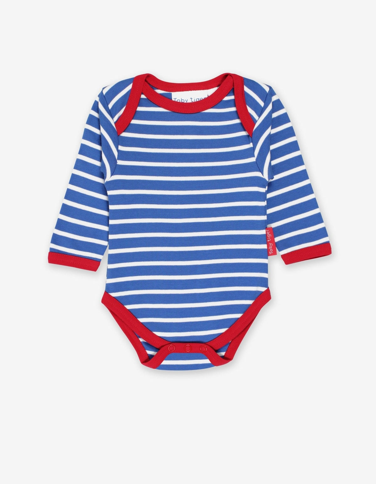 Toby Tiger Organic Blue Breton Bodysuit