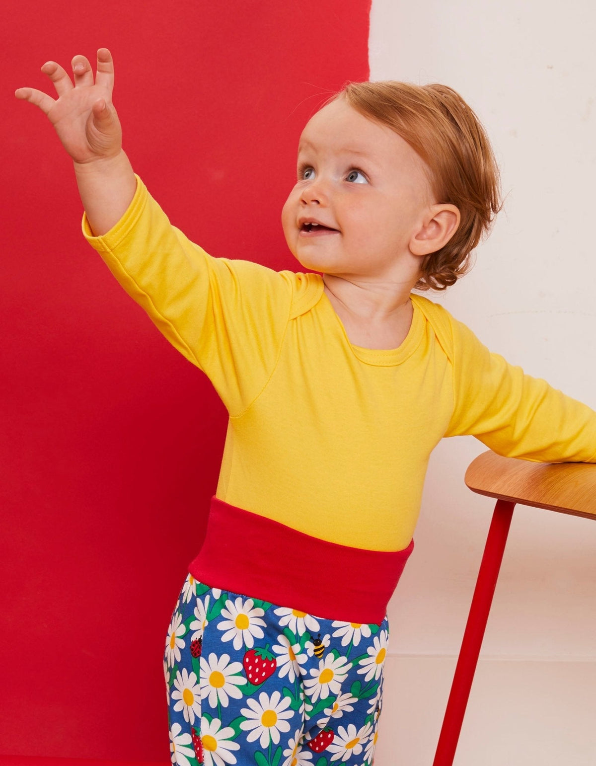 Toby Tiger Organic Yellow Basic Long-Sleeved Baby Bodysuit