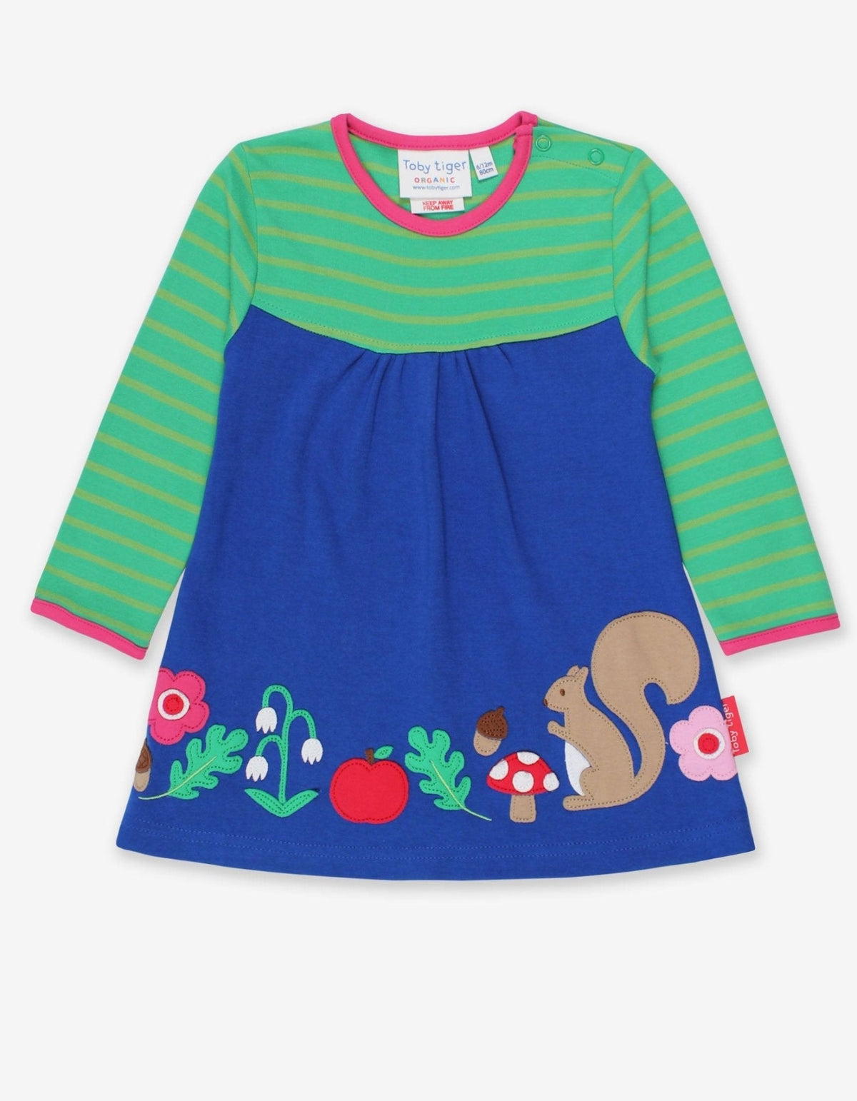 Toby Tiger Organic Forest Adventure Applique T-Shirt Dress
